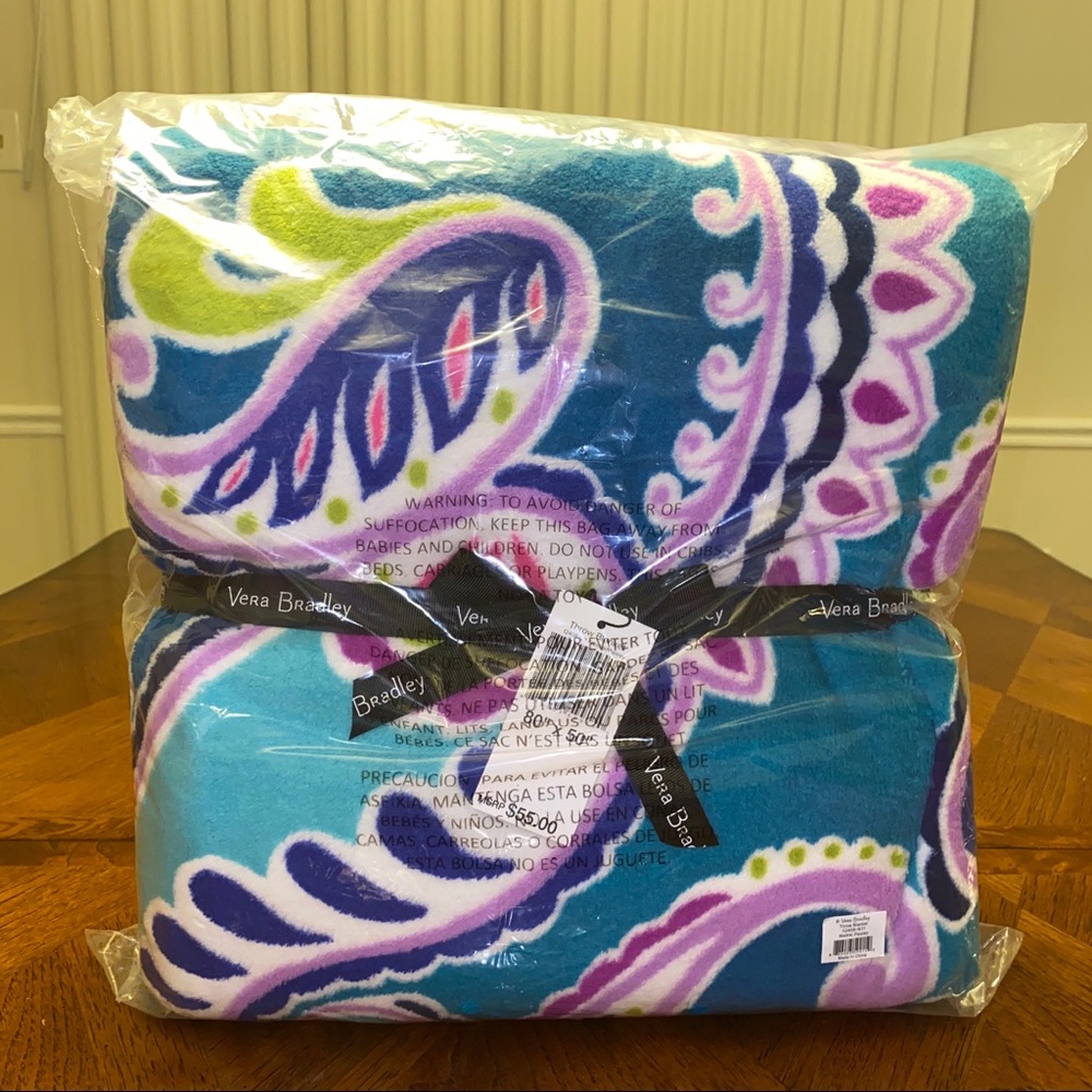NWT Vera Bradley Throw Blanket Waikiki Pai…